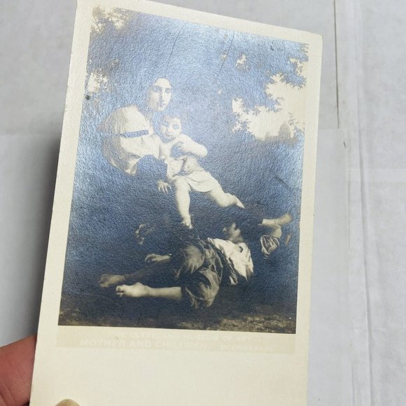 Cleveland Museum Mother Children Gelatin Silver Vintage Artur Postcard UNUSED - Picture 8 of 9